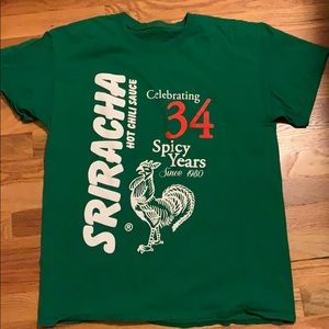 Sriracha 34 spicy years tee shirt size large